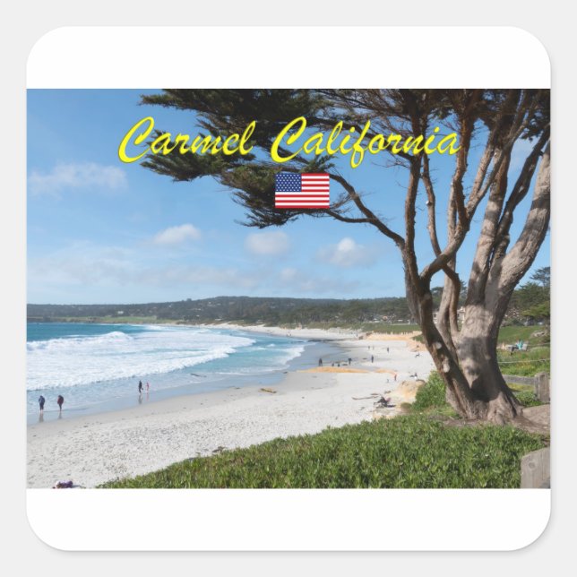 Stunning! CARMEL CALIFORNIA USA Square Sticker (Front)