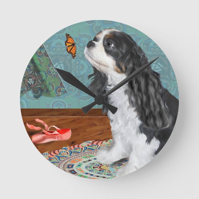Stunning Cavalier Spaniel Wall Clock (Front)