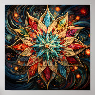 stunning Christmas Kaleidescope poster