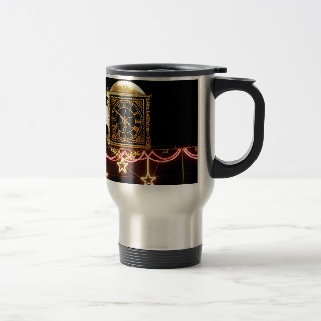 Stunning Clock at Xmas Travel Mug (Right)
