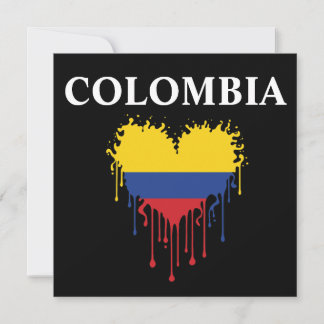 Stunning Colombia Dripping Heart Flag 