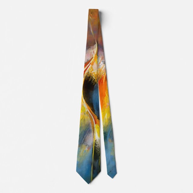 Stunning Colorful Abstract Men's Tie (Front)