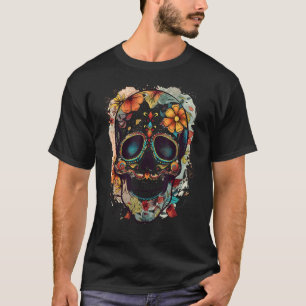 Stunning Colourful Sugar Skull T-Shirt