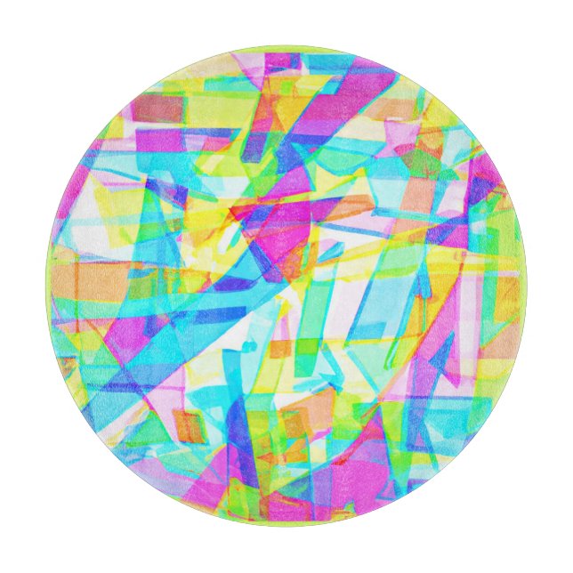 Stunning Colours of Geometric Pattern Cutting Board (Front)