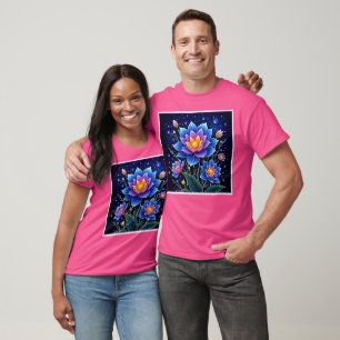 Stunning Cosmic Floral Dreams Design T-Shirt