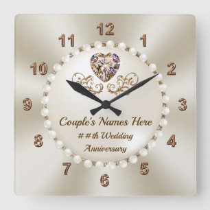 Stunning Custom, Clock Anniversary Gifts, by Year