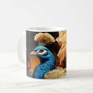 Stunning Custom Monogram Peacock Mug