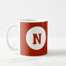 Stunning Dark Red Monogram Initial