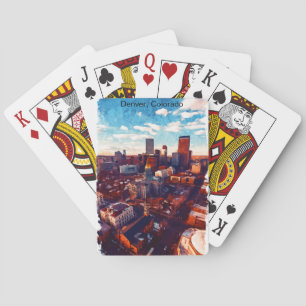 Stunning Denver Colorado City View Playing Cards