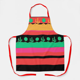 Stunning Desert Cactus Southwest Cooking Apron