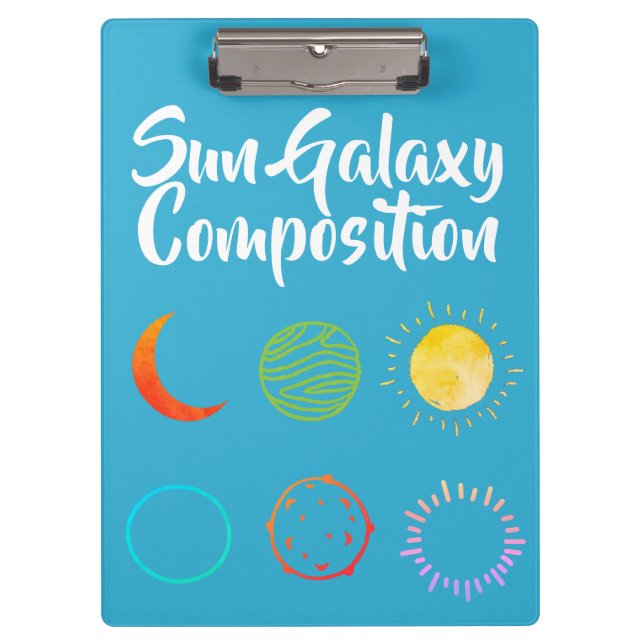 Stunning Design of Sun Galaxy Combination  Clipboard (Front)