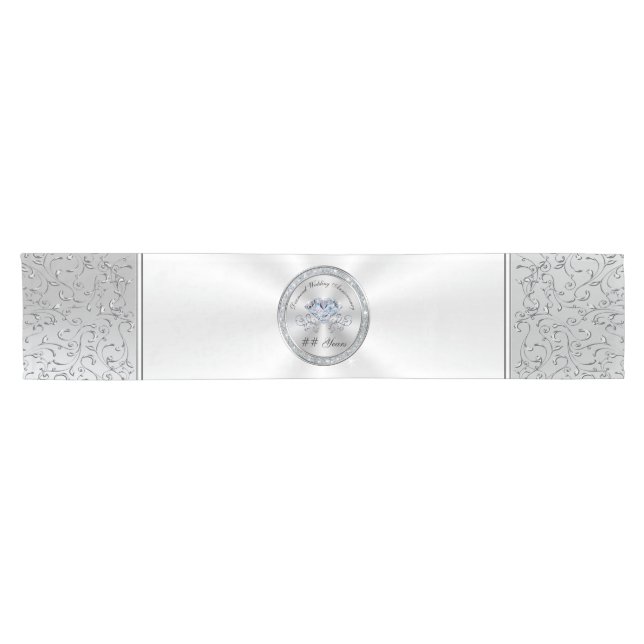 Stunning Diamond Anniversary Table Decorations Short Table Runner (Horizontal)