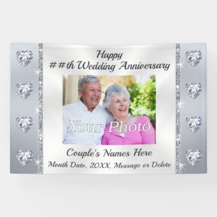 Stunning, Diamond Wedding Anniversary Banners