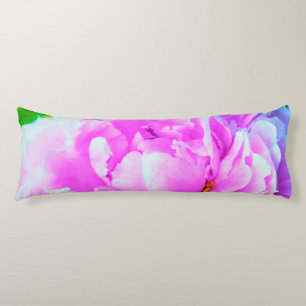 Stunning Double Pink Peony Flower Detail Body Cushion