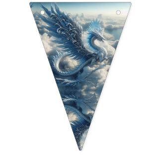Stunning Dragon Surrounded by Clouds  Bunting