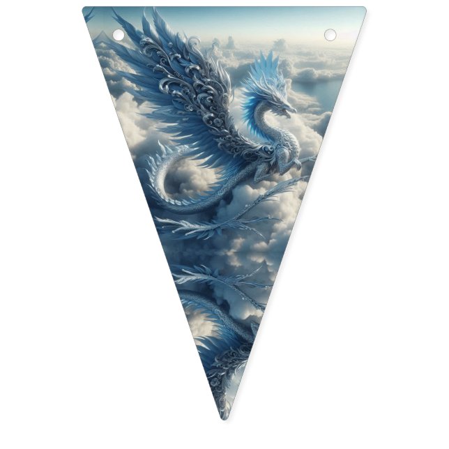 Stunning Dragon Surrounded by Clouds  Bunting (Second Flag)