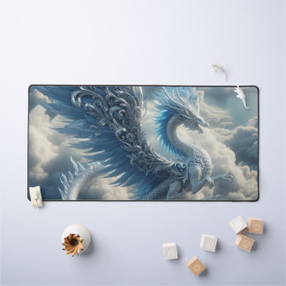 Stunning Dragon Surrounded by Clouds  Desk Mat