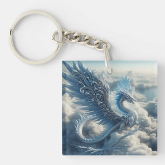Stunning Dragon Surrounded by Clouds  Key Ring