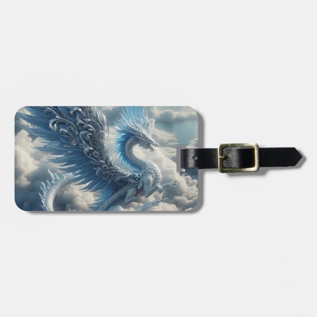 Stunning Dragon Surrounded by Clouds  Luggage Tag (Front Horizontal)