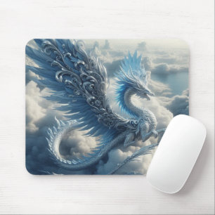Stunning Dragon Surrounded by Clouds Mouse Mat