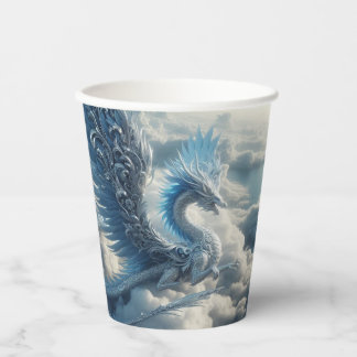 Stunning Dragon Surrounded by Clouds  Paper Cups