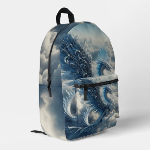 Stunning Dragon Surrounded by Clouds  Printed Backpack