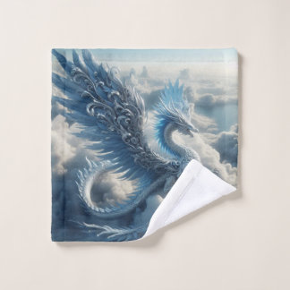 Stunning Dragon Surrounded by Clouds  Wash Cloth