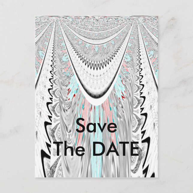 Stunning edgy soft cyan colours vector illustratio announcement postcard (Front)