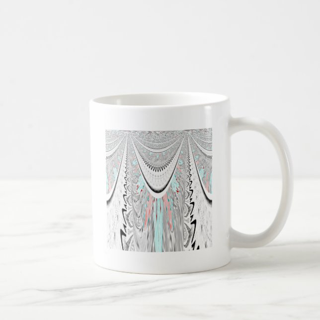 Stunning edgy soft cyan colours vector illustratio coffee mug (Right)