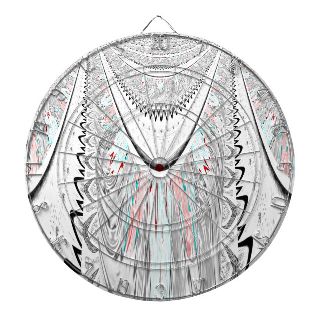 Stunning edgy soft cyan colours vector illustratio dartboard (Front)