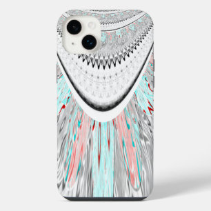 Stunning edgy soft cyan colours vector illustratio iPhone 14 plus case