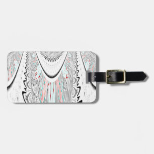 Stunning edgy soft cyan colours vector illustratio luggage tag