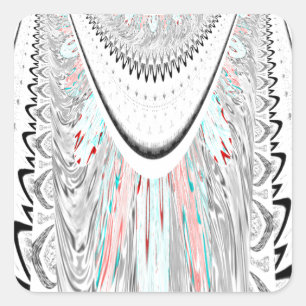 Stunning edgy soft cyan colours vector illustratio square sticker