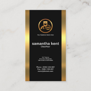 Stunning Elite Dual Goal Columns Black Chauffeur Business Card