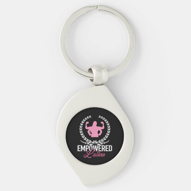 Stunning Empowered Latina AF Strong Woman    Key Ring (Front)