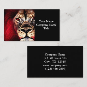 Stunning Fierce Wilderness Male Lion Business Card