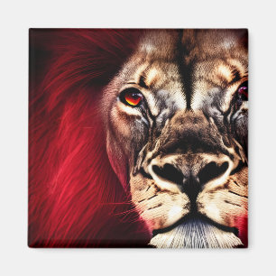 Stunning Fierce Wilderness Male Lion Magnet