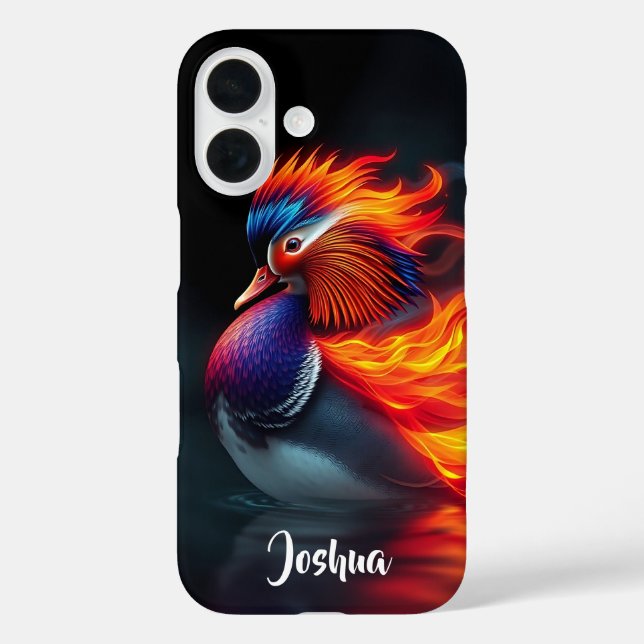Stunning Flame-boyant Firebird Hot Mandarin Duck Case-Mate iPhone Case (Back)