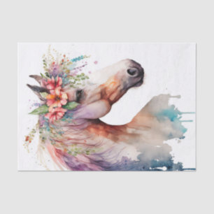 Stunning Floral Horse Tissue Paper