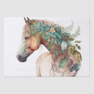 Stunning Floral Horse Tissue Paper
