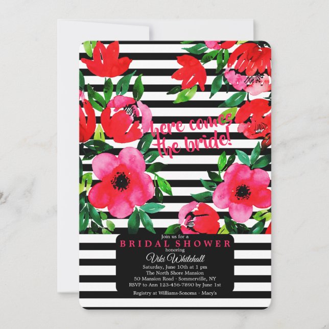 Stunning Floral Invitation (Front)
