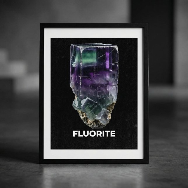 Stunning Fluorite Crystal Specimen Poster (Creator Uploaded)