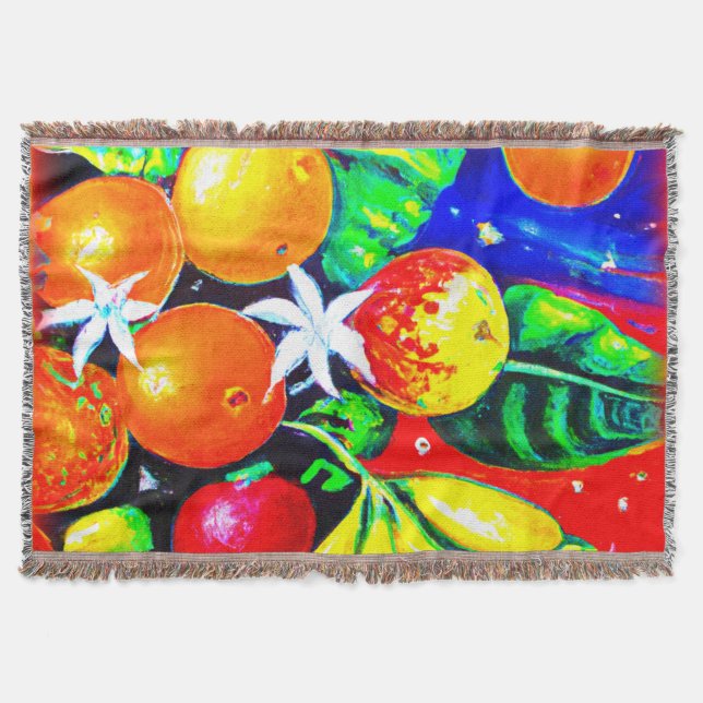 Stunning Fruits Starry Sky. Buy Now Throw Blanket (Front)
