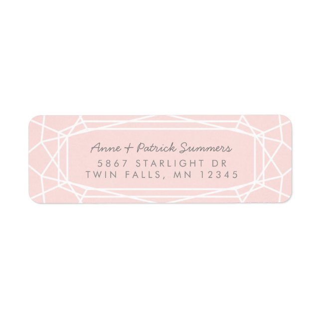 Stunning Gem Chic Modern Return Address Labels (Front)