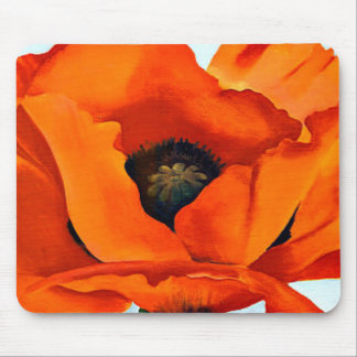 Stunning Georgia O'Keefe Red Poppy Flower Mouse Mat