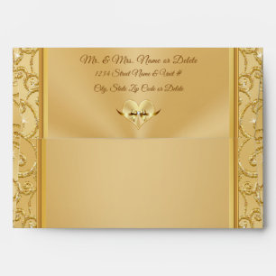 Stunning Gold Envelopes, Anniversary, Wedding Envelope