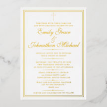 Stunning Gold Foil Christian Minimalist Wedding