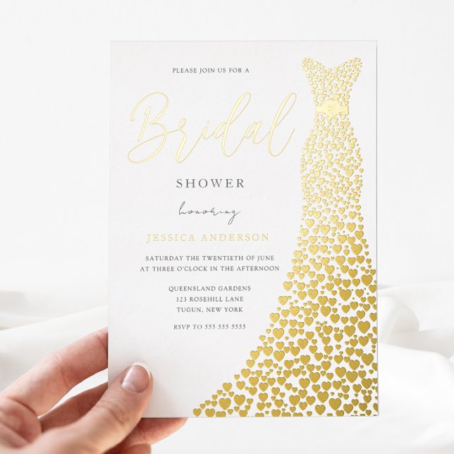 Stunning Gold Love Heart Foil Dress Bridal Shower (Creator Uploaded)