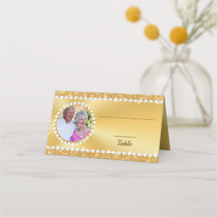 Stunning, Gold Place Cards. Photo Place Cards