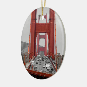 STUNNING! GOLDEN GATE BRIDGE CALIFORNIA USA CERAMIC TREE DECORATION